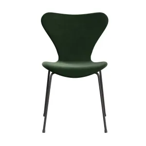 Fritz Hansen Series 7™ Chair Full Upholstery, Warm Graphite/Belfast Velvet Forest Green