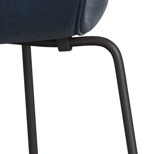 Fritz Hansen Series 7 Chair Full Upholstery, Warm Graphite/Belfast Velvet Grey Blue