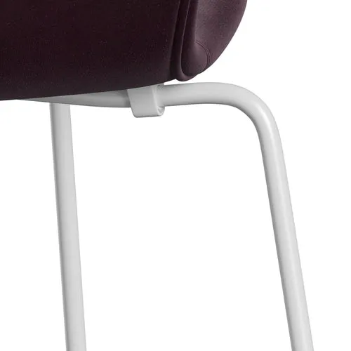 Fritz Hansen Series 7™ Chair Full Upholstery, White/Belfast Velvet Dark Plum