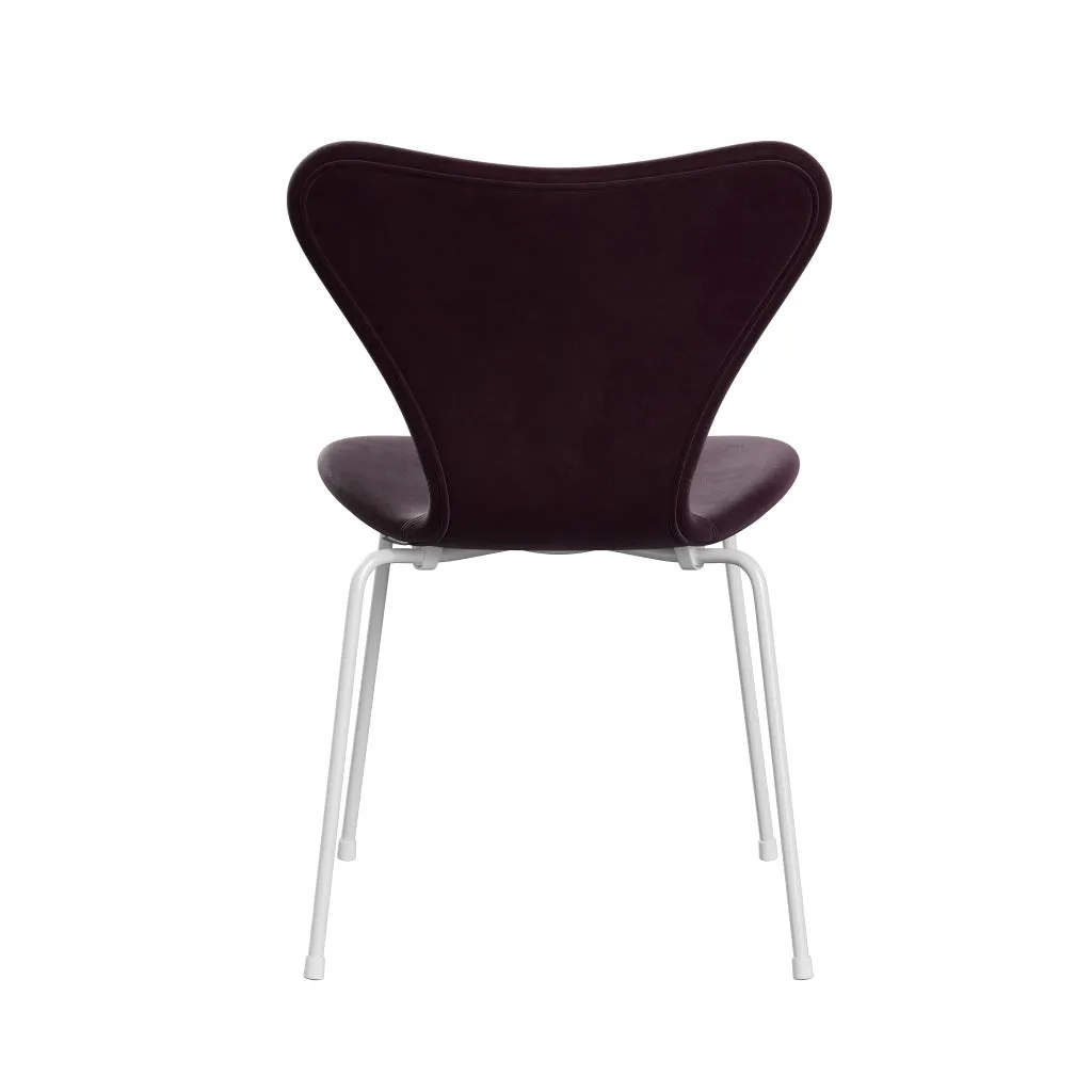 Fritz Hansen Series 7™ Chair Full Upholstery, White/Belfast Velvet Dark Plum