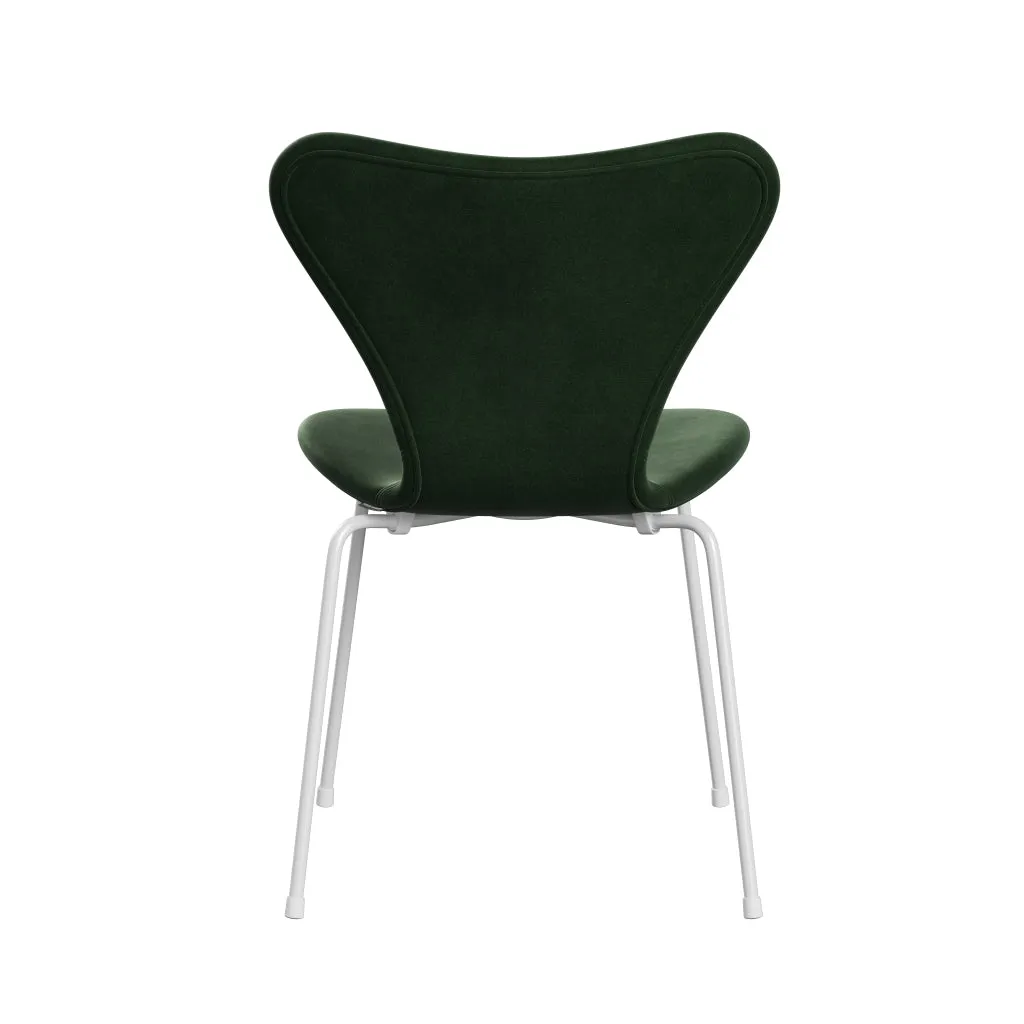 Fritz Hansen Series 7™ Chair Full Upholstery, White/Belfast Velvet Forest Green