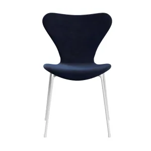 Fritz Hansen Series 7™ Chair Full Upholstery, White/Belfast Velvet Midnight Blue