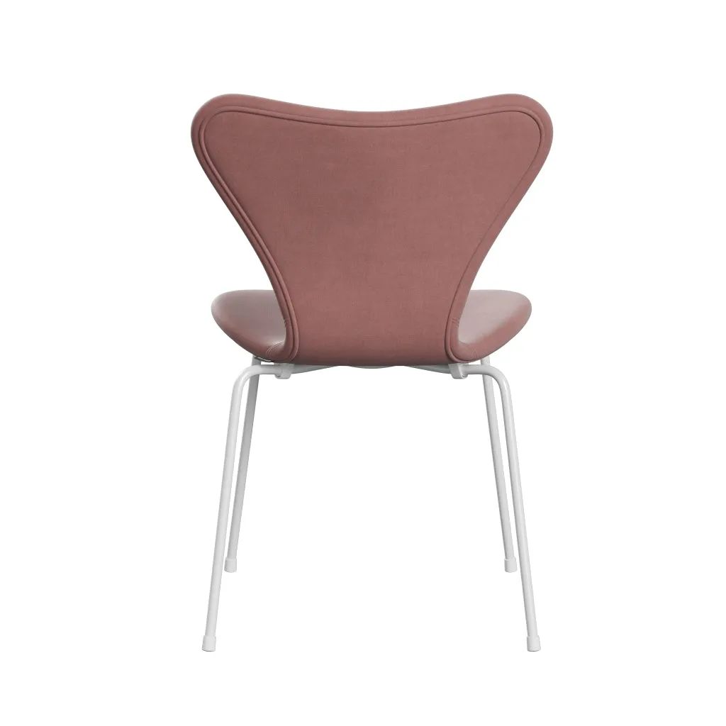 Fritz Hansen Series 7™ Chair Full Upholstery, White/Belfast Velvet Misty Rose