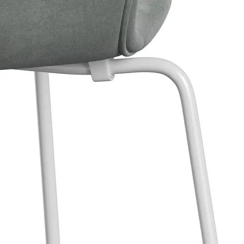 Fritz Hansen Series 7™ Chair Full Upholstery, White/Belfast Velvet Seal Grey