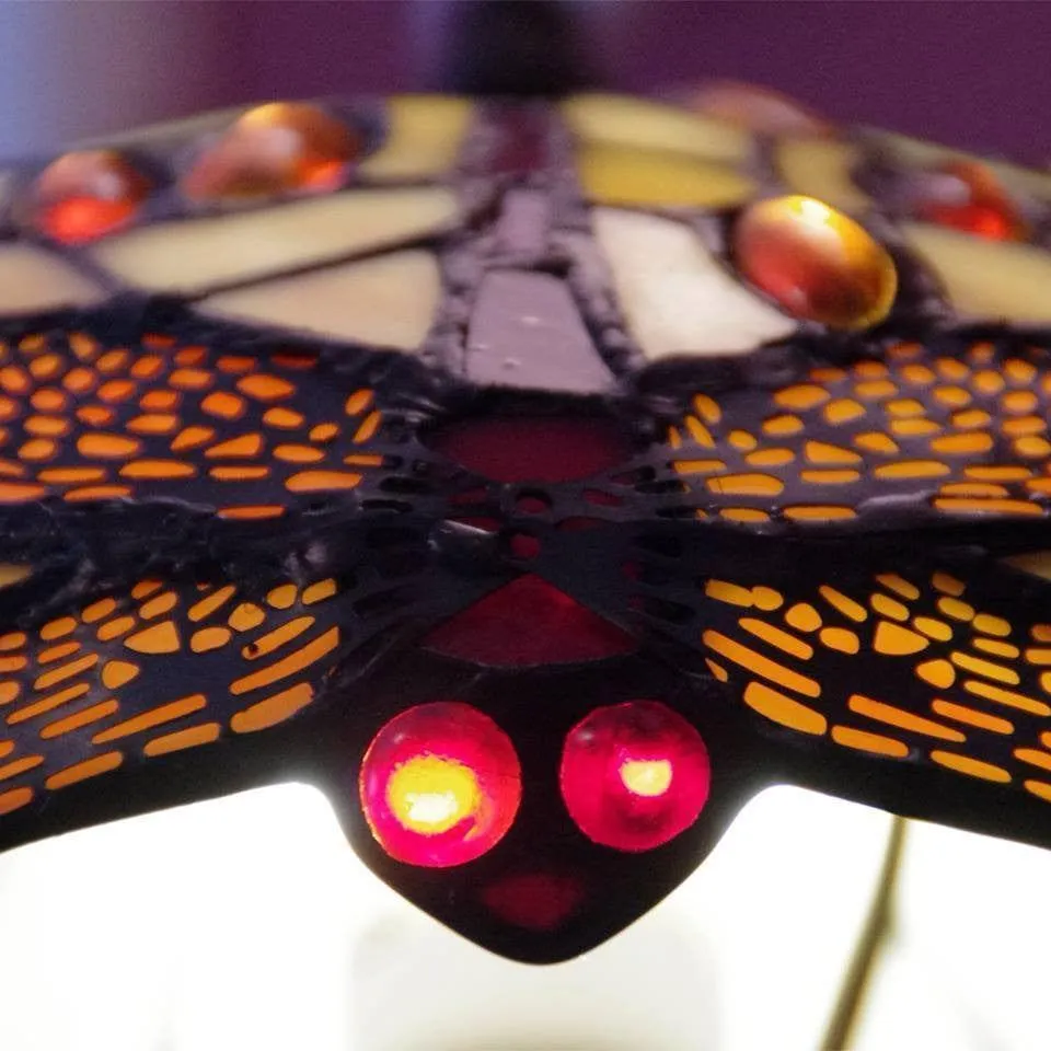 Golden Dragonfly Large Tiffany Lamp - Tiffany Lighting Direct