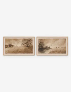 Hillside Haze IV   Hillside Haze II Diptych Wall Art (Set of 2) by Aileen Fitzgerald Lulu and Georgia