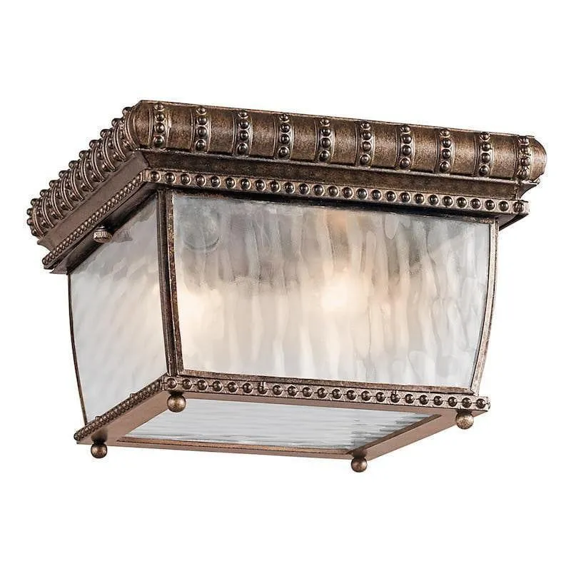 Kichler Rain Brushed Bronze Outdoor Porch Ceiling  Ceiling Lantern
