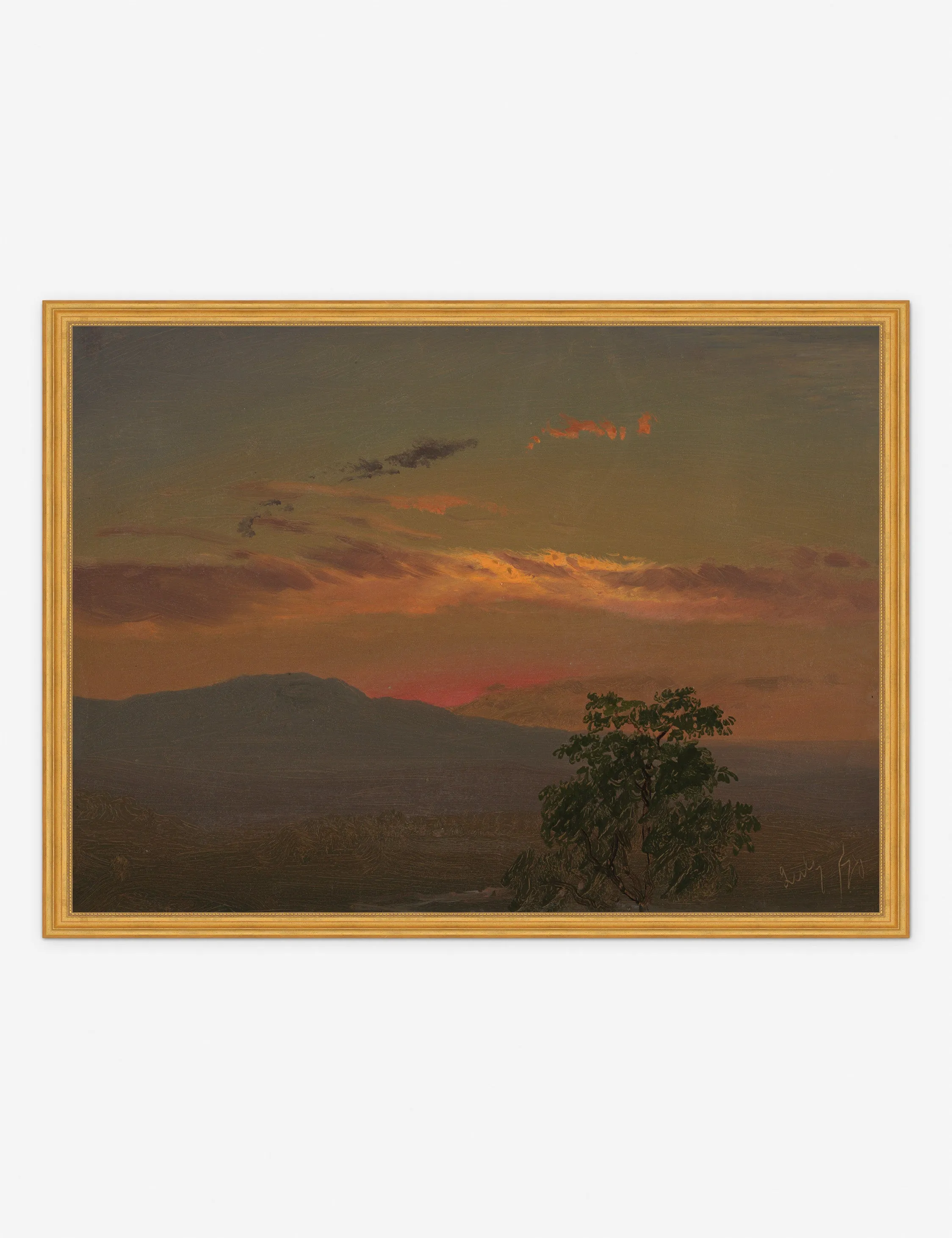 Landscape at Sunset, Hudson NY Print Lulu and Georgia