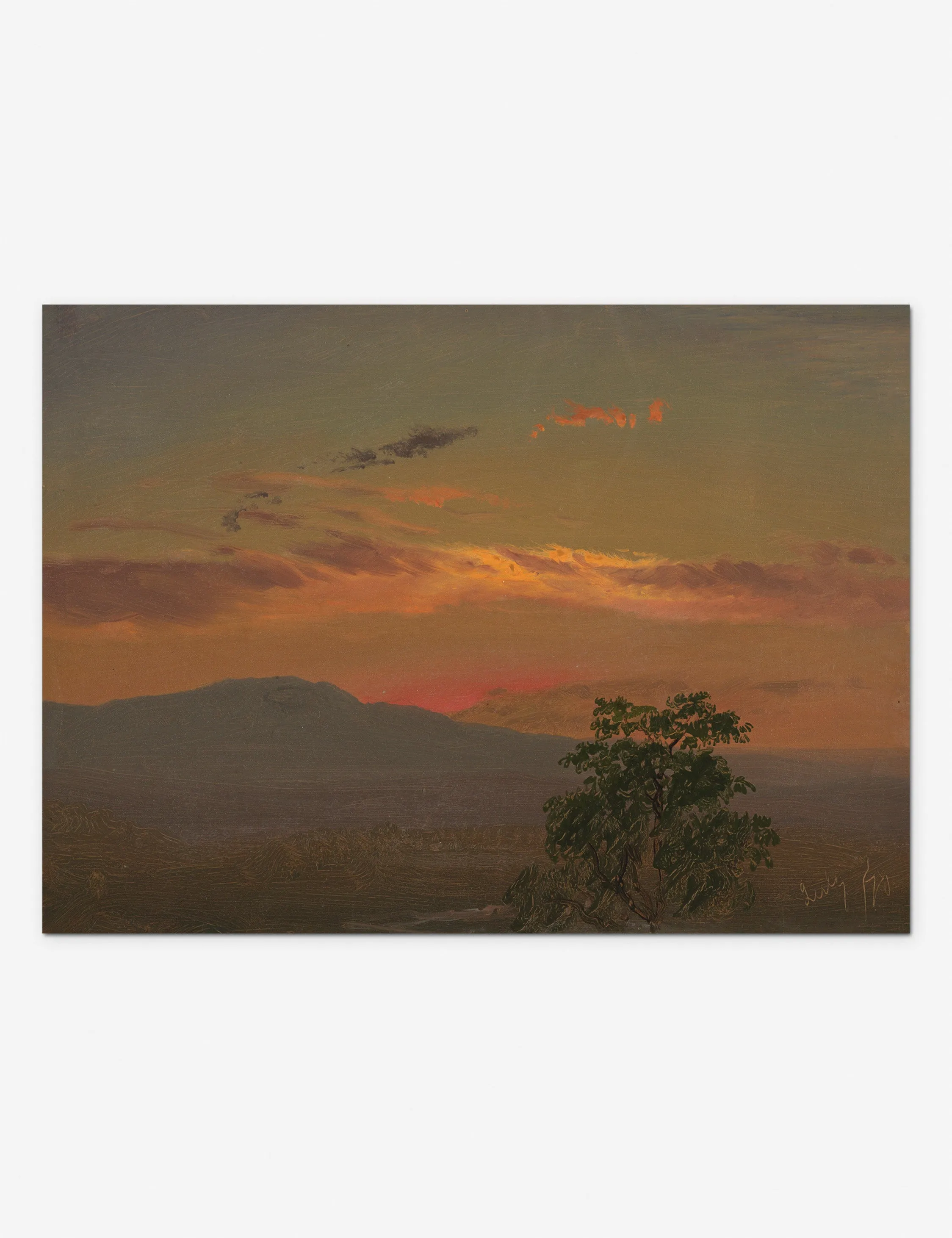 Landscape at Sunset, Hudson NY Print Lulu and Georgia