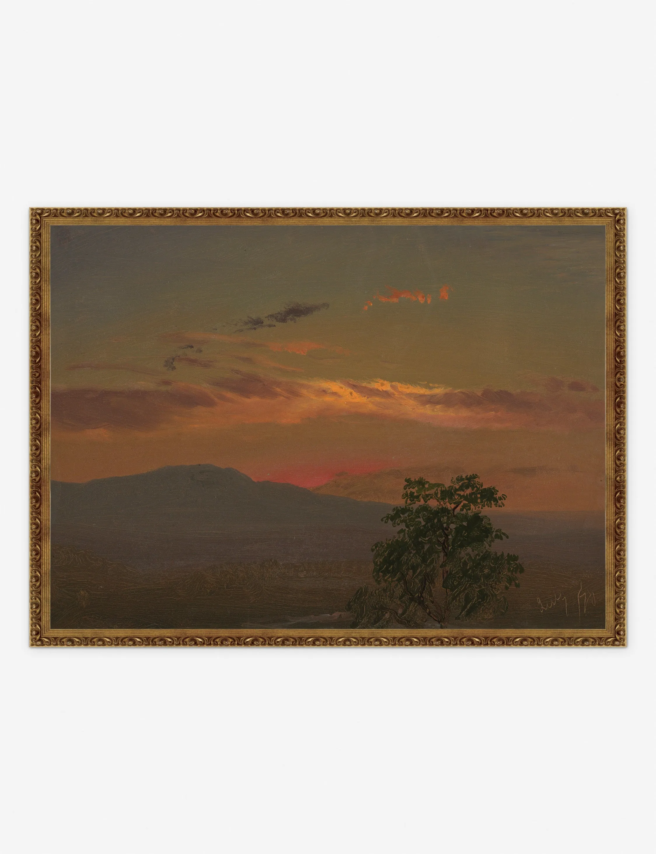 Landscape at Sunset, Hudson NY Print Lulu and Georgia