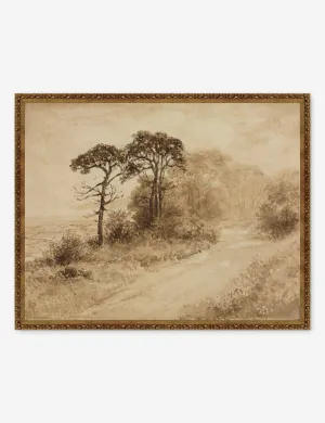Landscape with Winding Road Print by Thomas Doughty Lulu and Georgia
