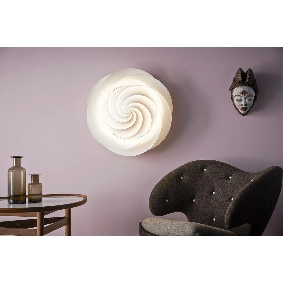 Le Klint Swirl Wall/Ceiling Lamp, White ø60 Cm