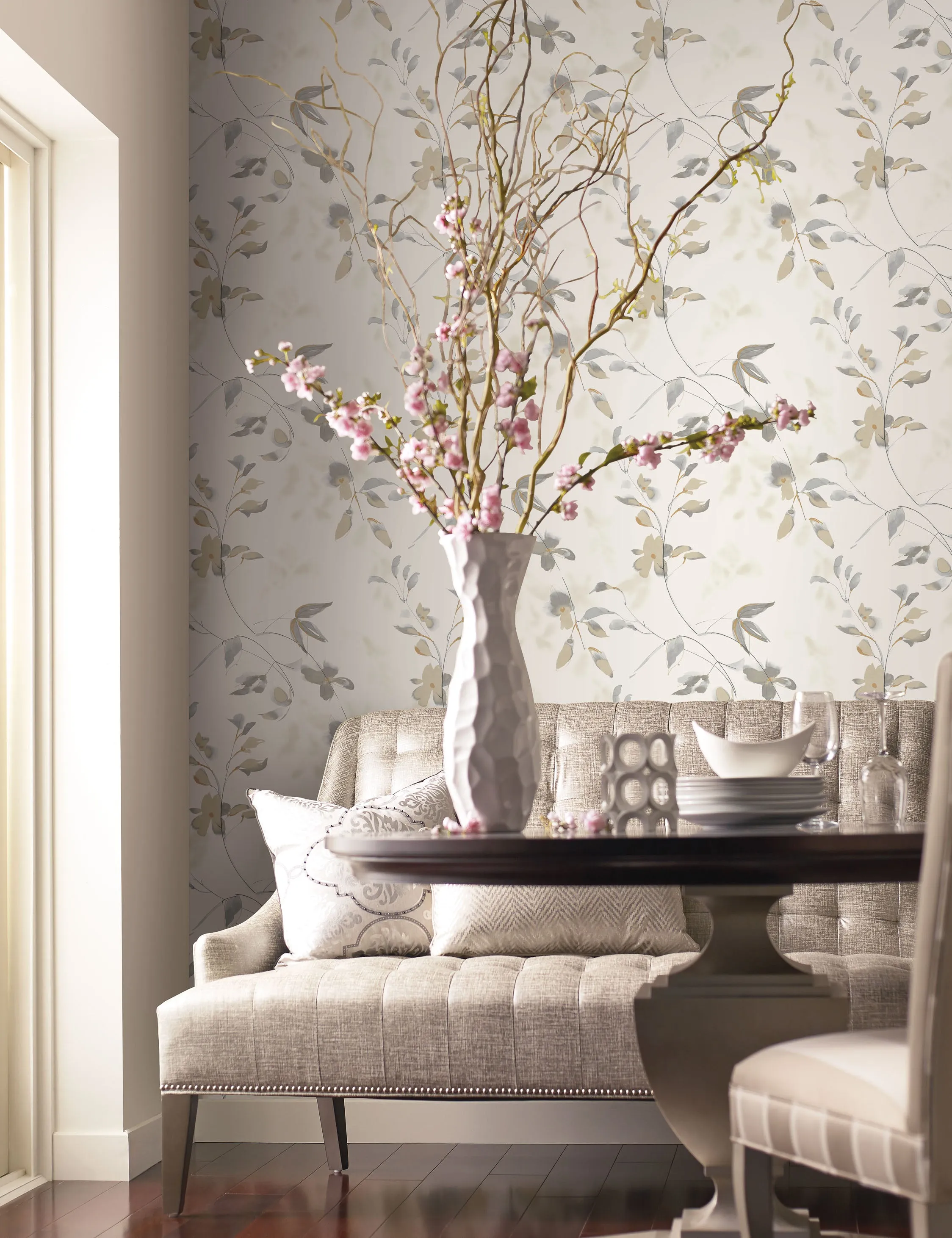 Linden Flower Premium Peel   Stick Wallpaper Lulu and Georgia