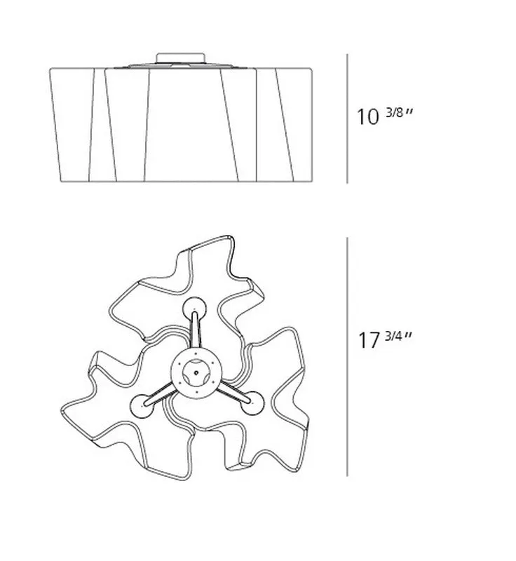 Logico Triple Nested Semi Flush Mount