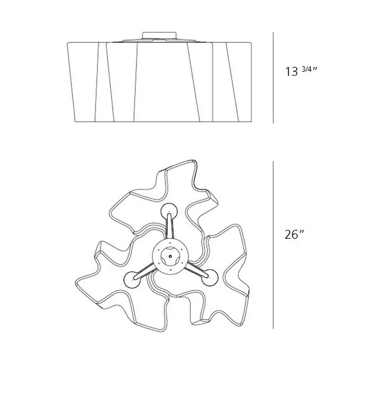 Logico Triple Nested Semi Flush Mount