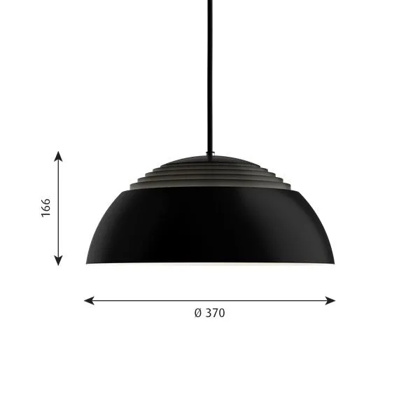 Louis Poulsen Aj Royal Pendant Led ø 370 Mm, Black