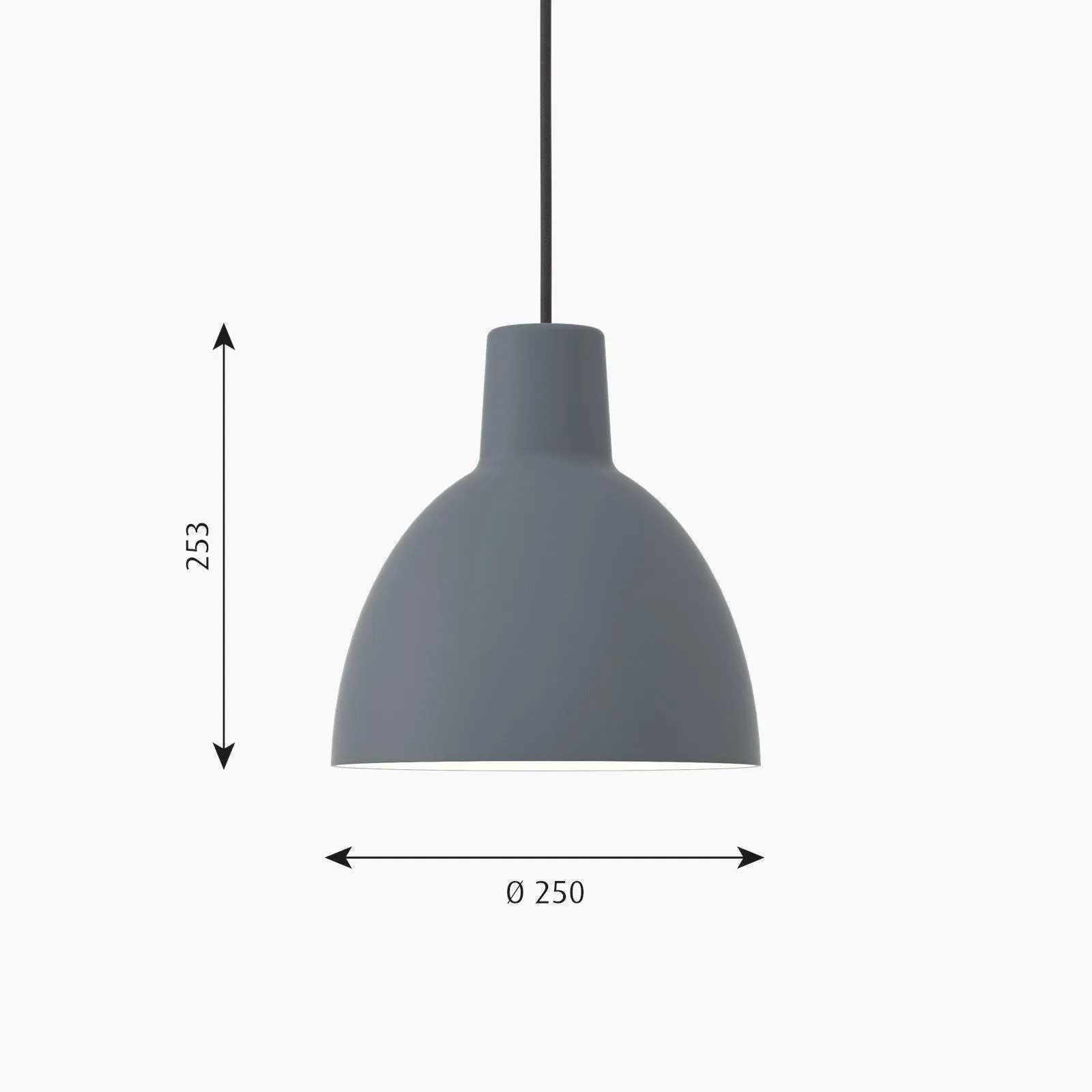 Louis Poulsen Toldbod 250 Pendant, Blue/Grey