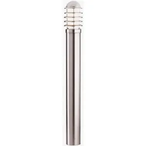 Louvre Large Stainless Steel Outdoor Bollard Light