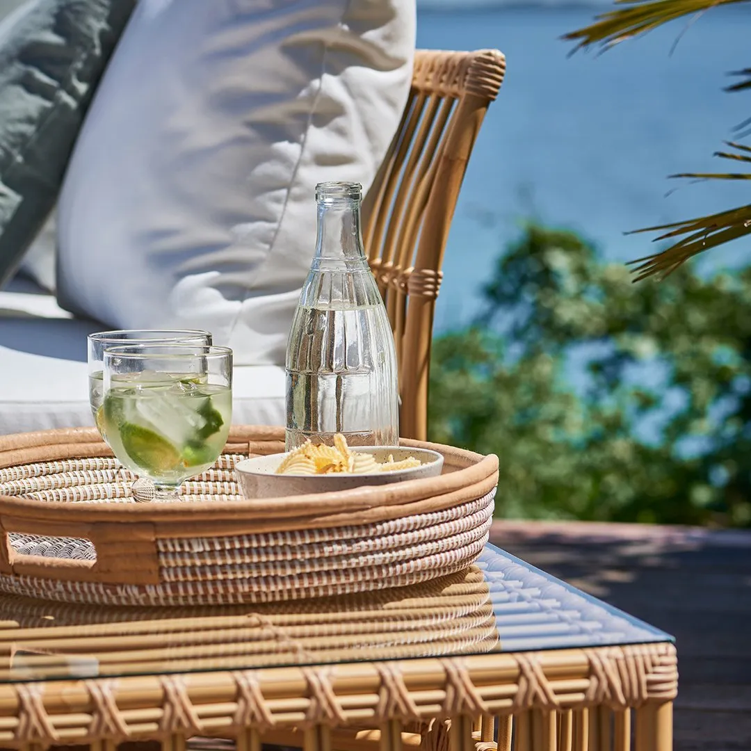Maggie Outdoor Coffee Table w/ Glass Top