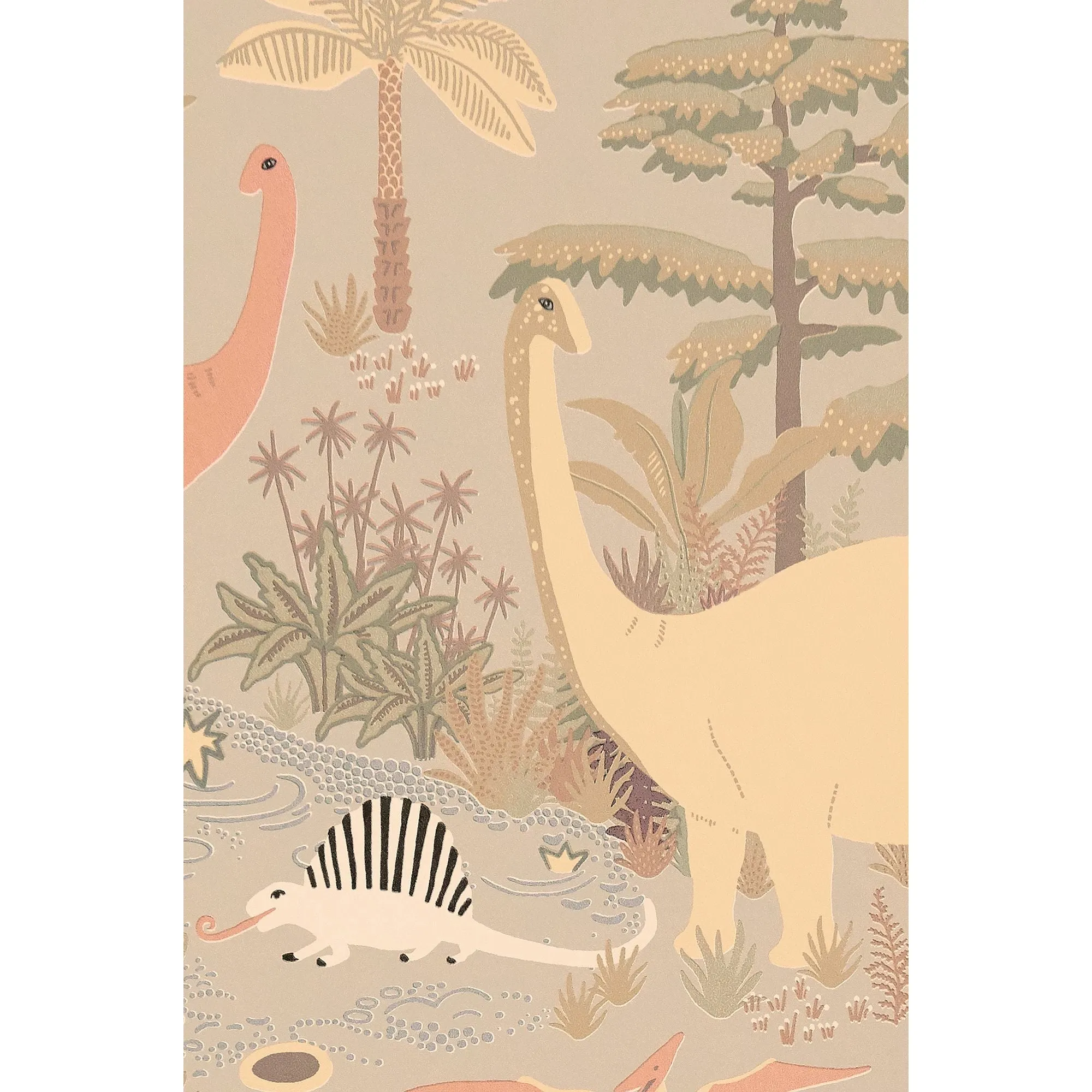 Majvillan Wallpaper Dinosaur Vibes Soft Green (Pre-Order; Est. Delivery in 2-3 Weeks)