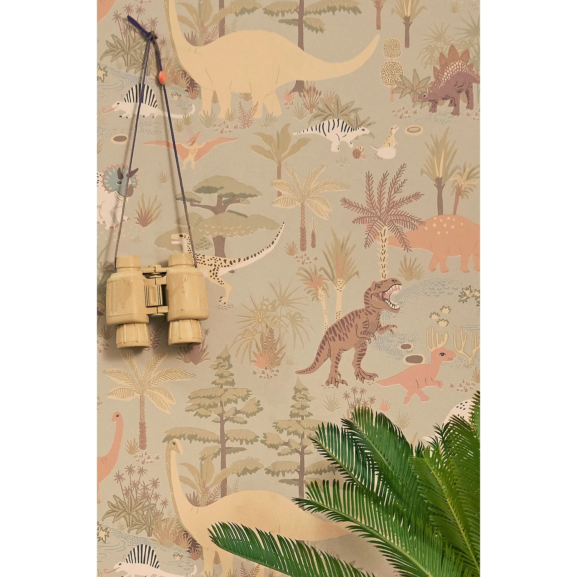 Majvillan Wallpaper Dinosaur Vibes Soft Green (Pre-Order; Est. Delivery in 2-3 Weeks)