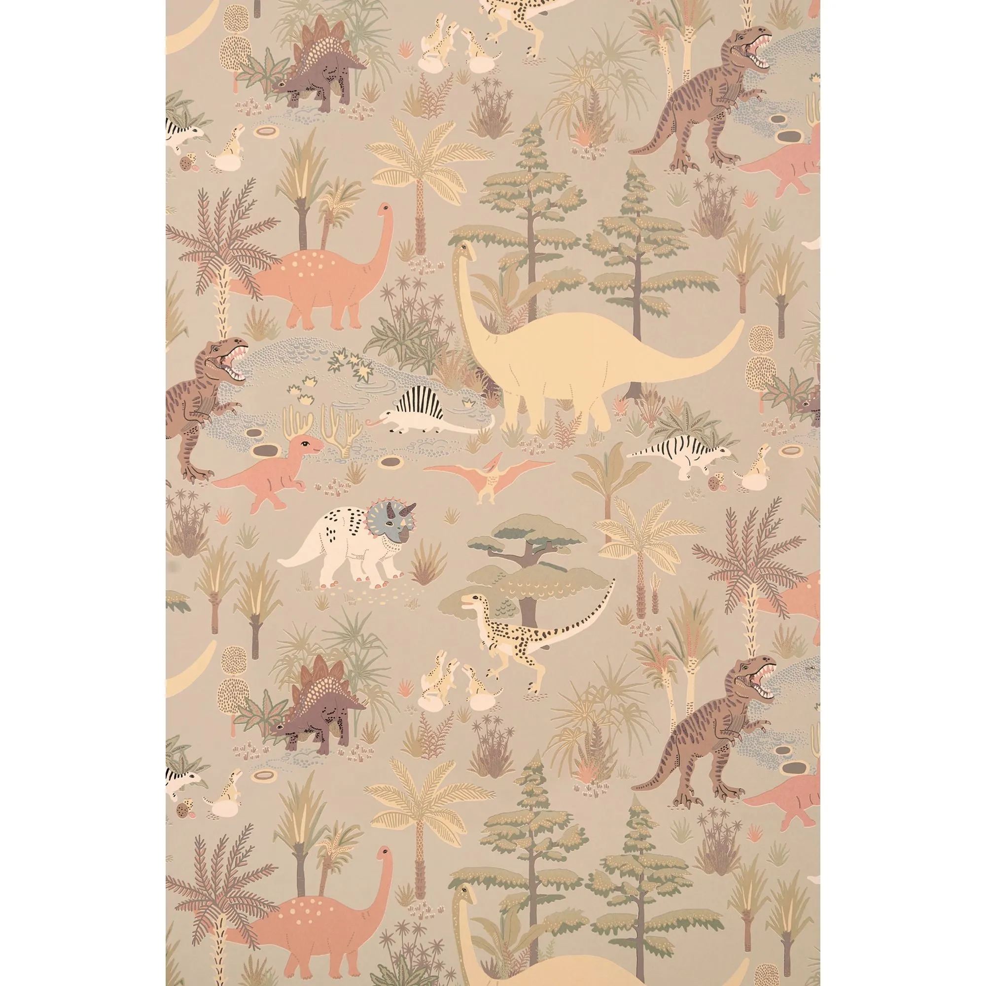 Majvillan Wallpaper Dinosaur Vibes Soft Green (Pre-Order; Est. Delivery in 2-3 Weeks)