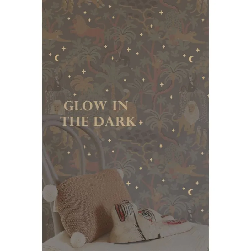 Majvillan Wallpaper Jungle Glow Twilight Grey (Pre-Order; Est. Delivery in 2-3 Weeks)