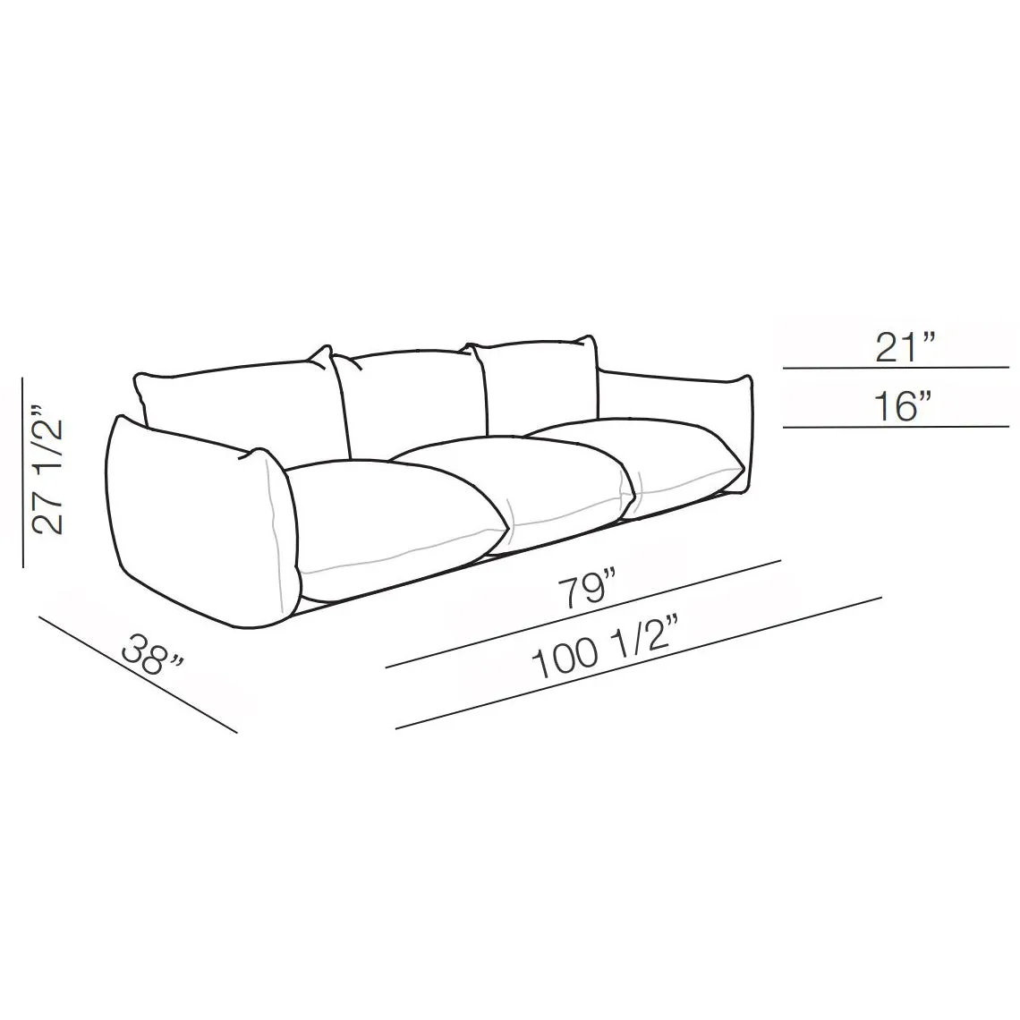 Marenco 3-Seater Sofa