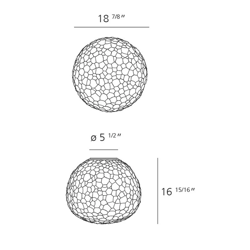 Meteorite Wall or Ceiling Light