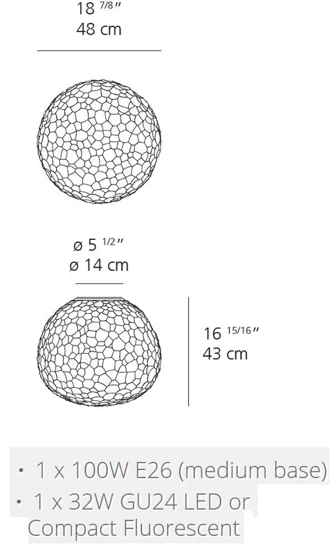 Meteorite Wall or Ceiling Light
