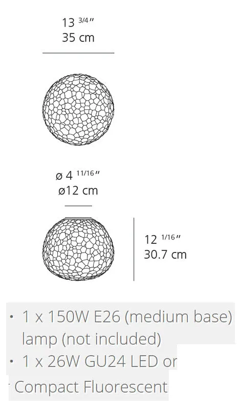 Meteorite Wall or Ceiling Light