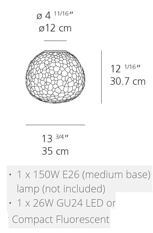 Meteorite Wall or Ceiling Light