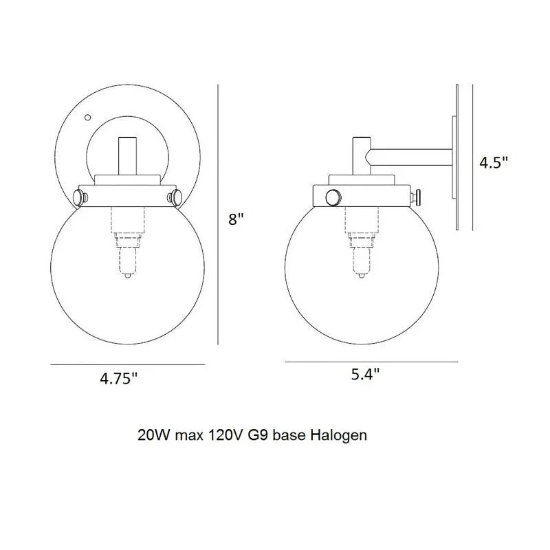 Mini Globe Wall Light