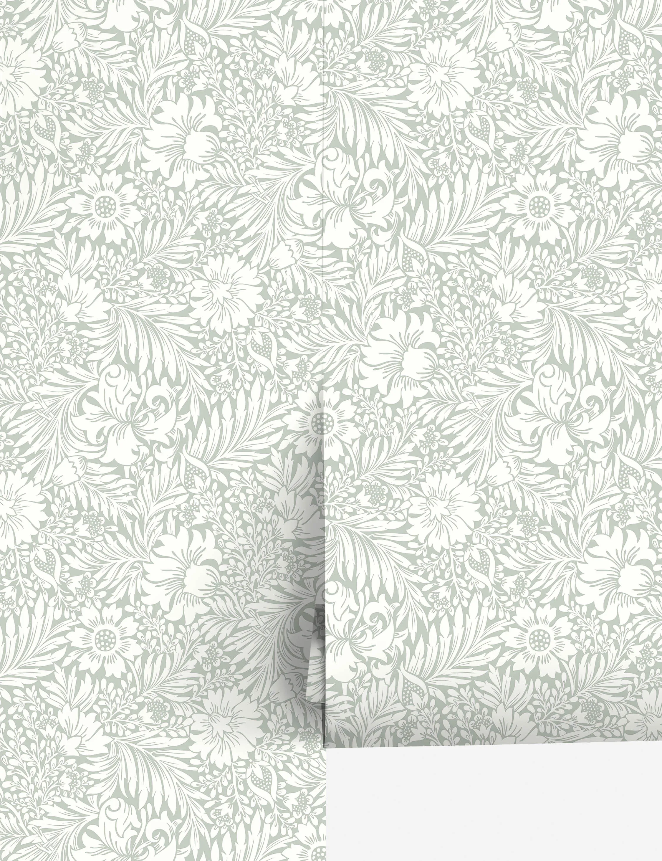 Modern Acanthus Peel   Stick Wallpaper by Erin & Ben Co. Lulu and Georgia