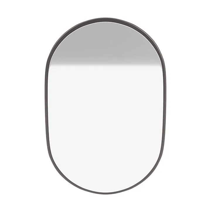 Montana Look Oval Mirror, Coffee Brown