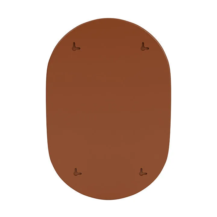 Montana Look Oval Mirror, Hazelnut Brown