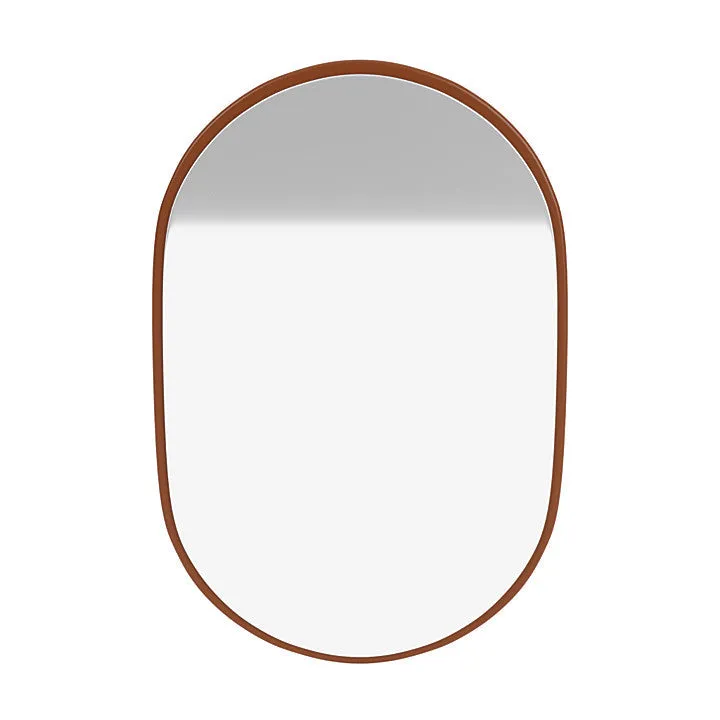 Montana Look Oval Mirror, Hazelnut Brown