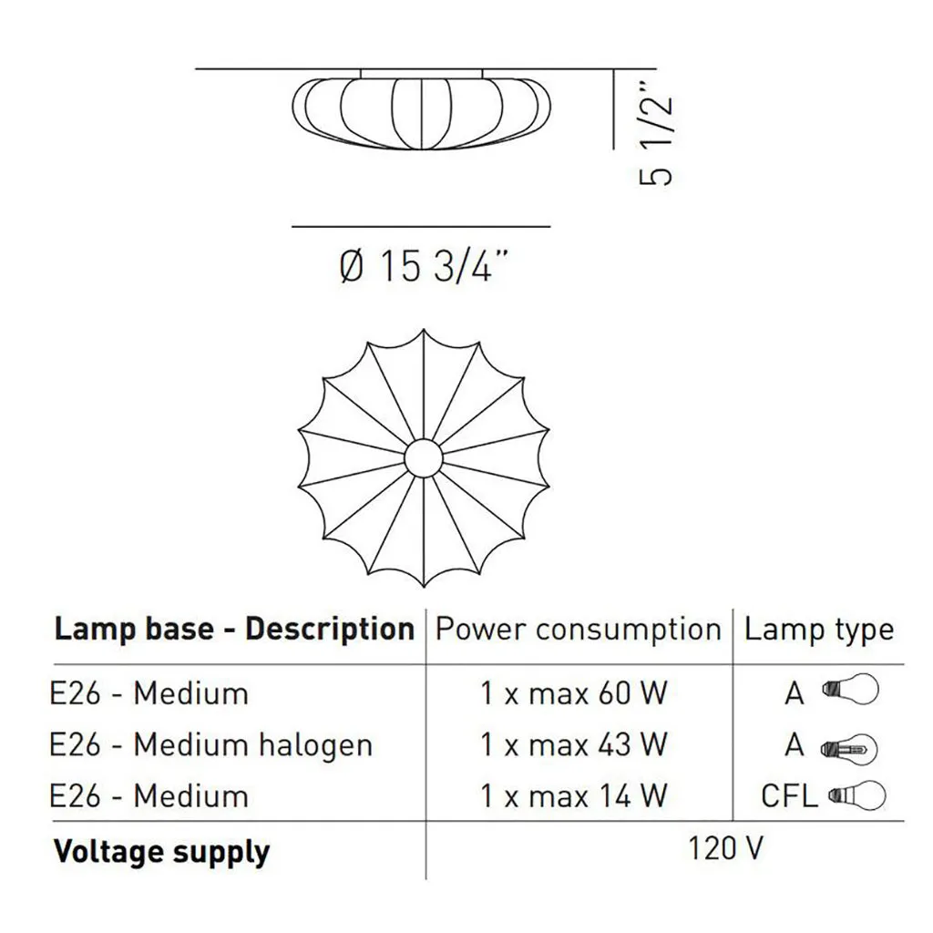 Muse Wall/Ceiling Light