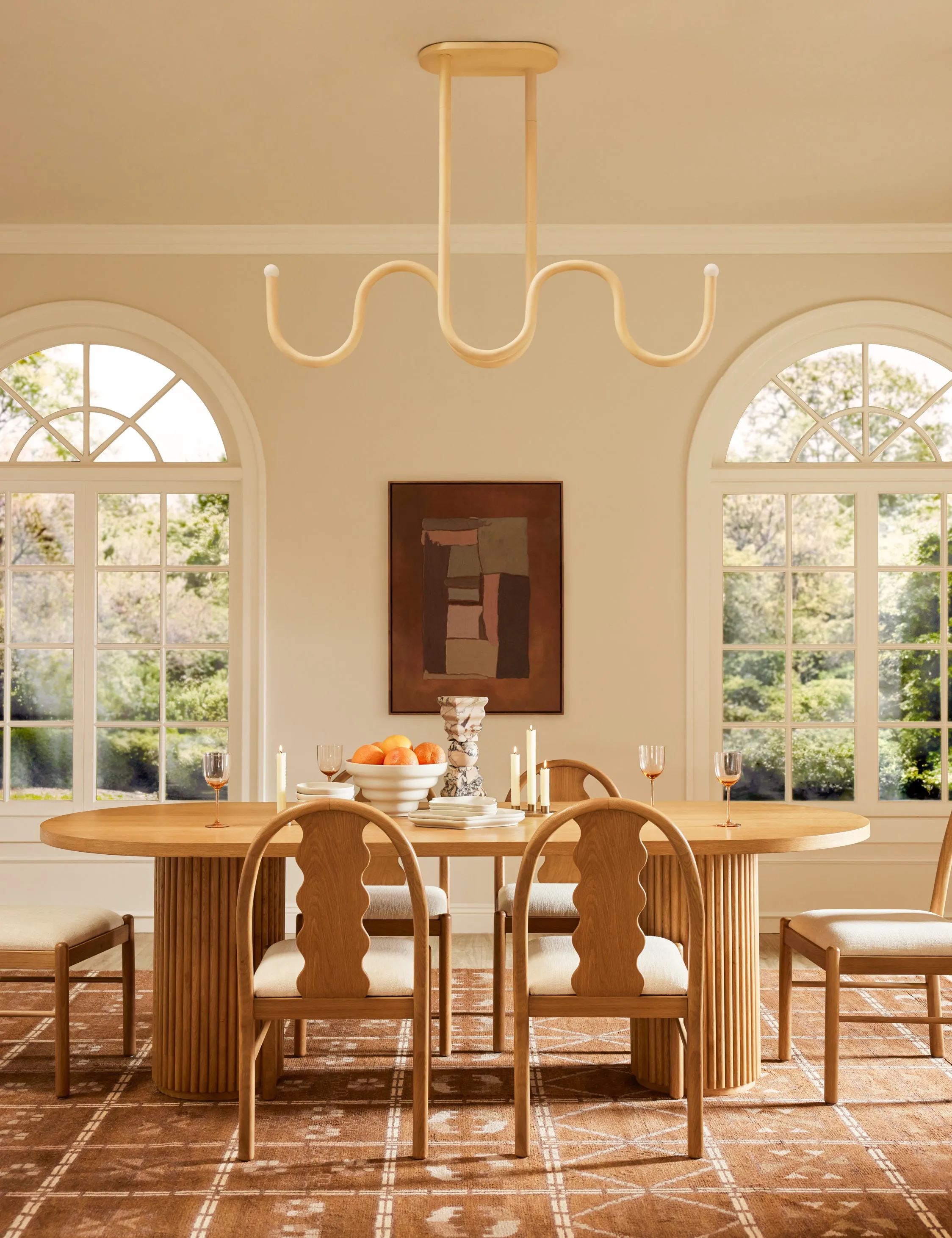 Noor Linear Chandelier by Lolly Lolly Ceramics Lulu and Georgia