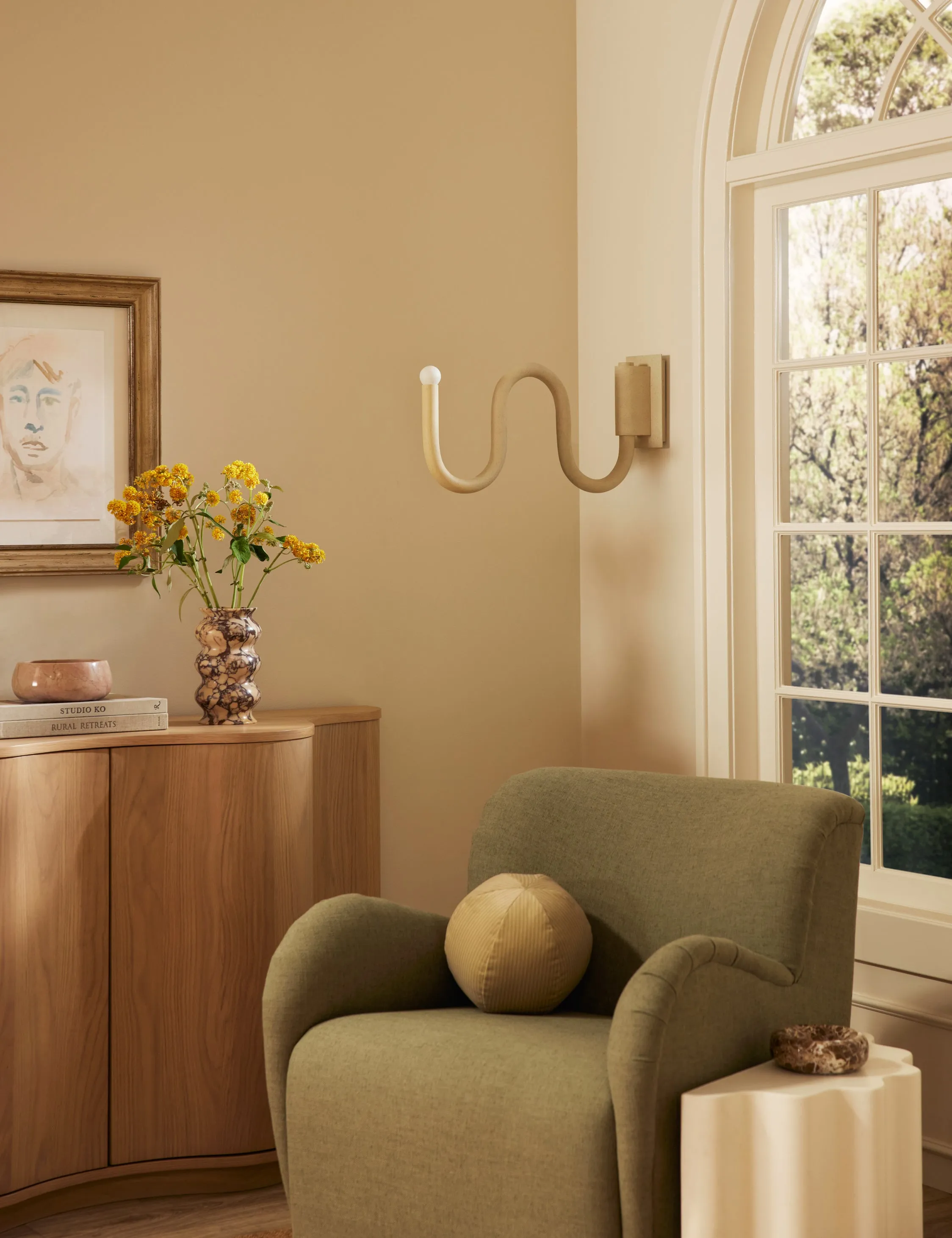 Noor Swing Arm Sconce by Lolly Lolly Ceramics Lulu and Georgia