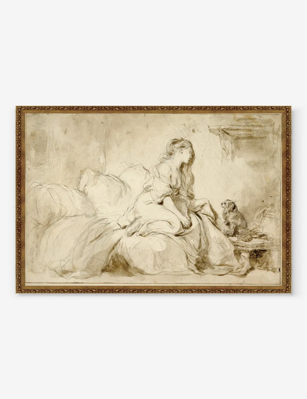 Oh! IF Only He Were as Faithful to Me Wall Art by Jean-Honoré Fragonard, Original Work held by the J. Paul Getty Museum Lulu and Georgia