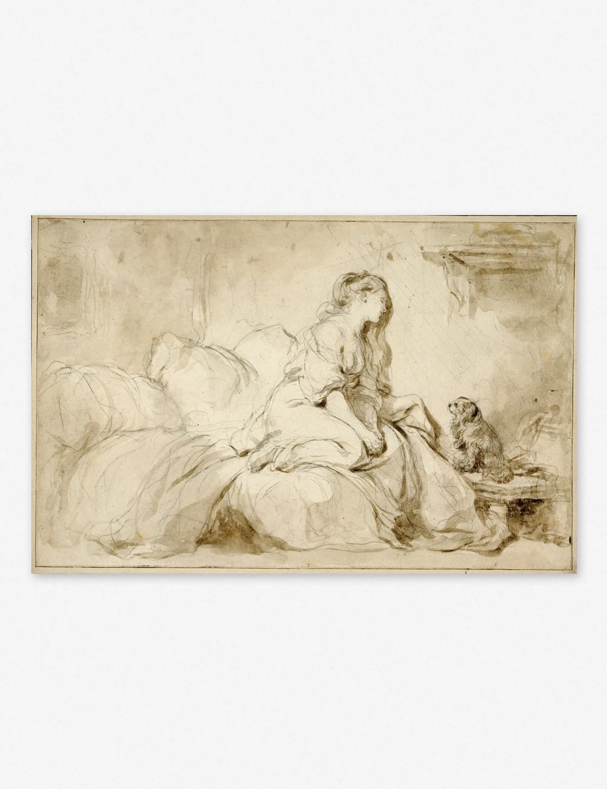 Oh! IF Only He Were as Faithful to Me Wall Art by Jean-Honoré Fragonard, Original Work held by the J. Paul Getty Museum Lulu and Georgia