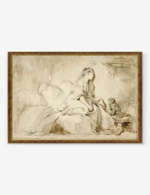 Oh! IF Only He Were as Faithful to Me Wall Art by Jean-Honoré Fragonard, Original Work held by the J. Paul Getty Museum Lulu and Georgia