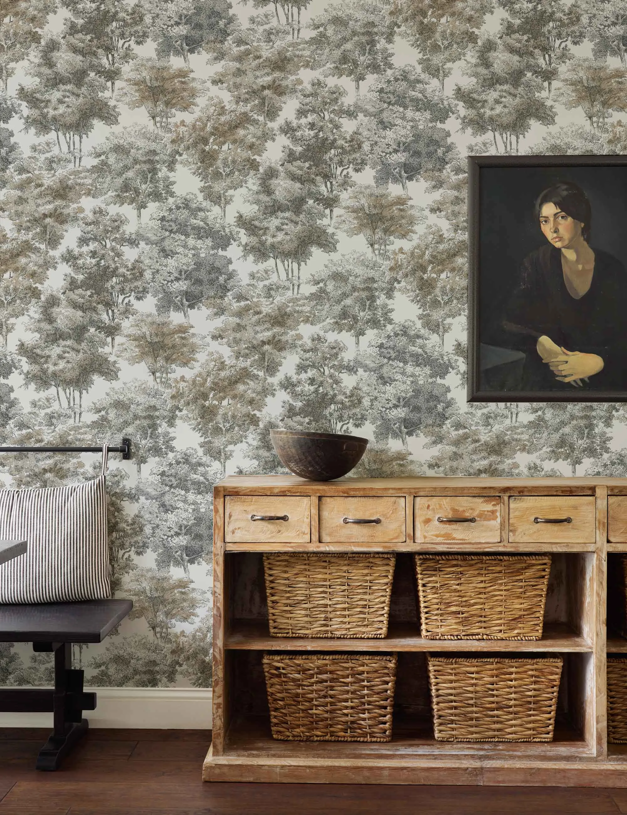 Old World Trees Peel   Stick Wallpaper Lulu and Georgia