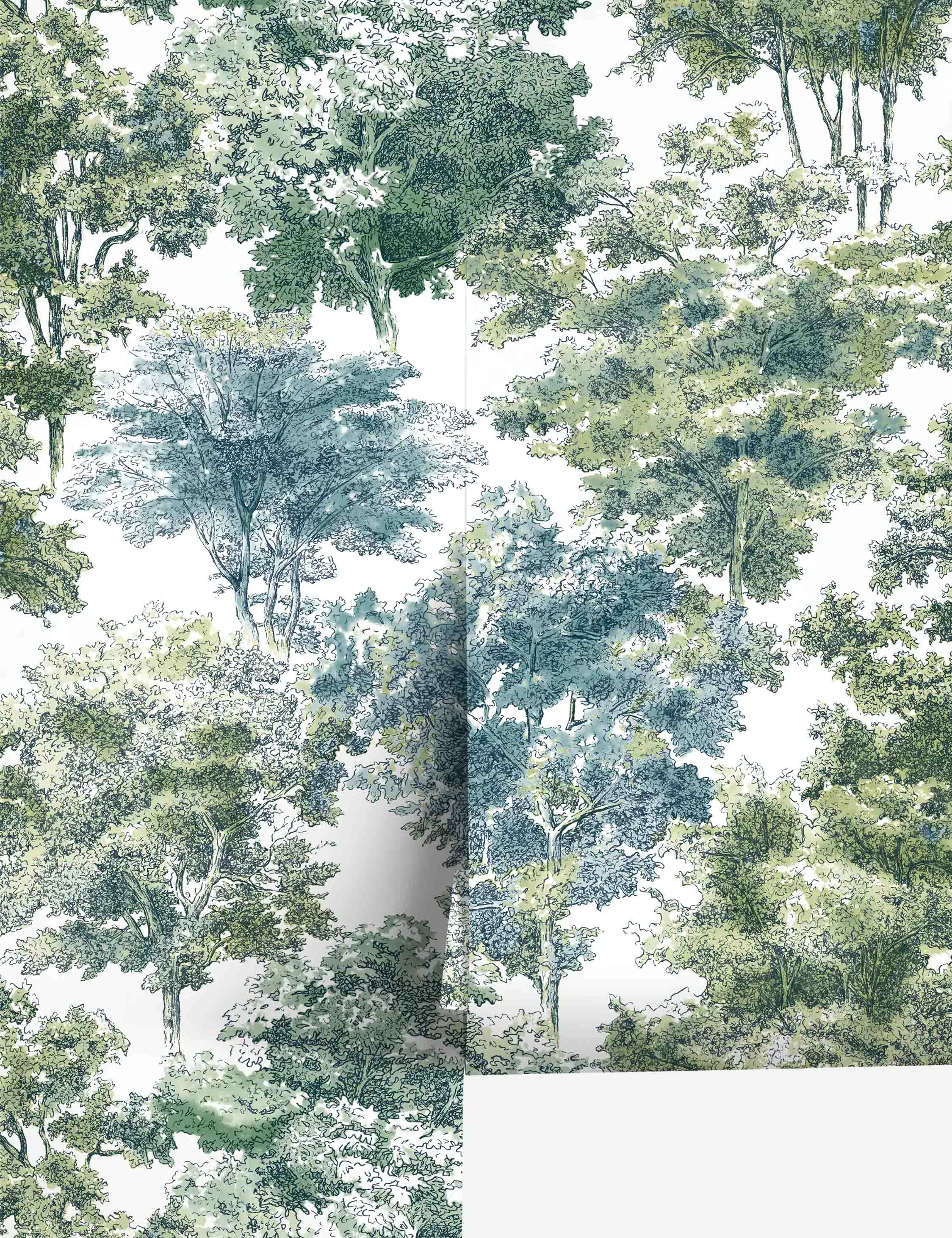 Old World Trees Peel   Stick Wallpaper Lulu and Georgia