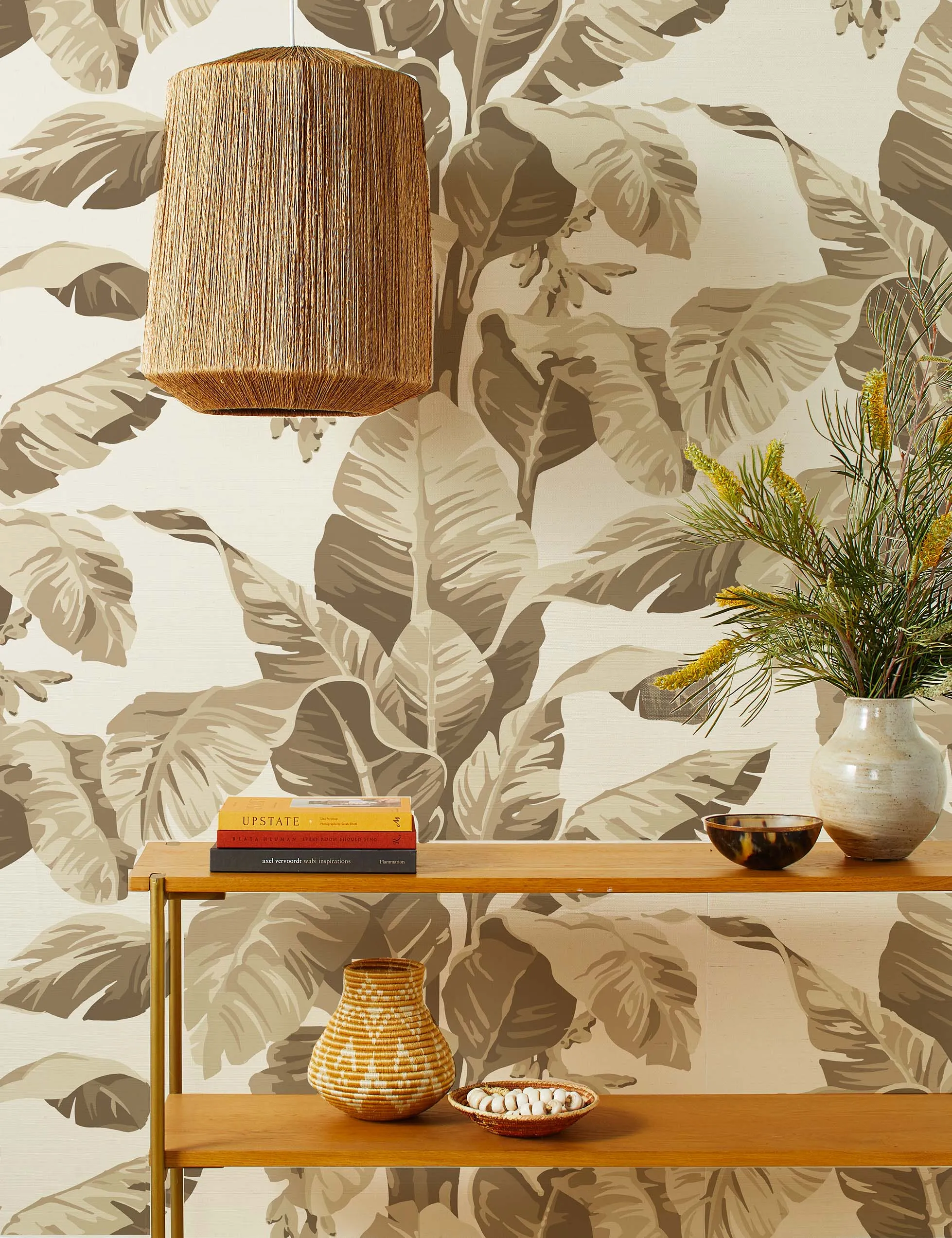 Pacifico Palm Grasscloth Wallpaper by Nathan Turner Lulu and Georgia