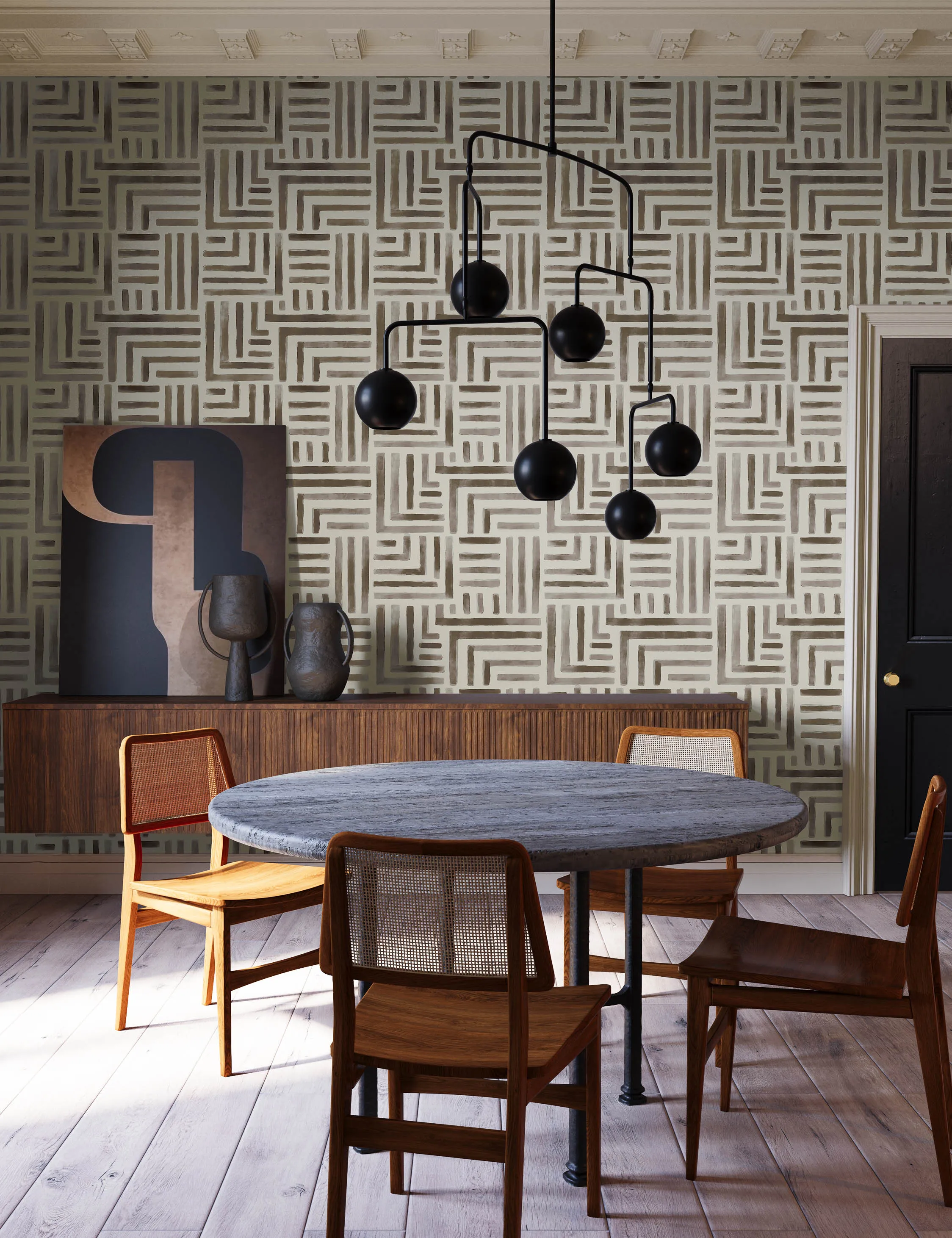 Painterly Labyrinth Wallpaper by Christiane Lemieux Lulu and Georgia