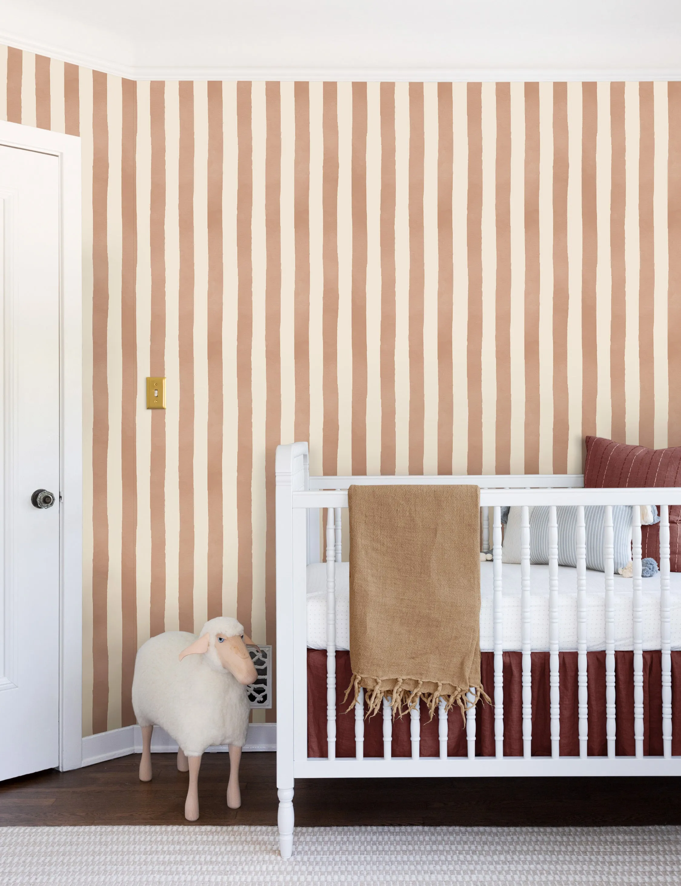 Painterly Stripe Wallpaper by Sarah Sherman Samuel Lulu and Georgia