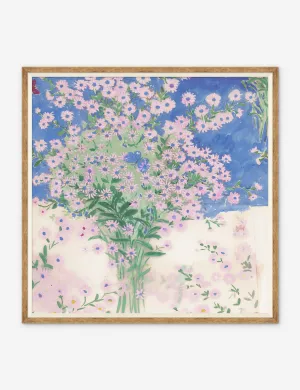 Papillons Et Margeurites Diptych Print by Paule Marrot Lulu and Georgia