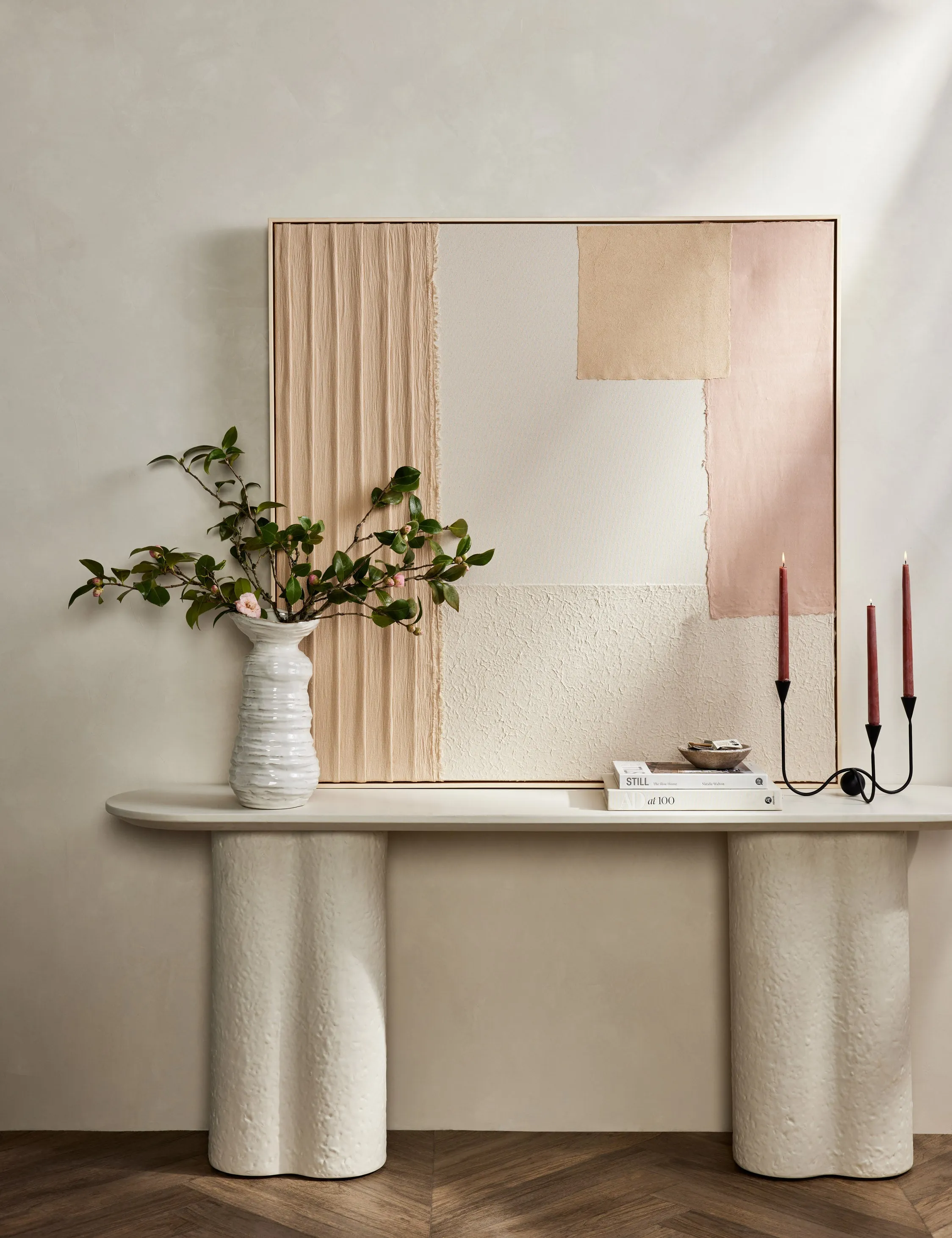 Patchwork Blush Wall Art by Visual Contrast Lulu and Georgia